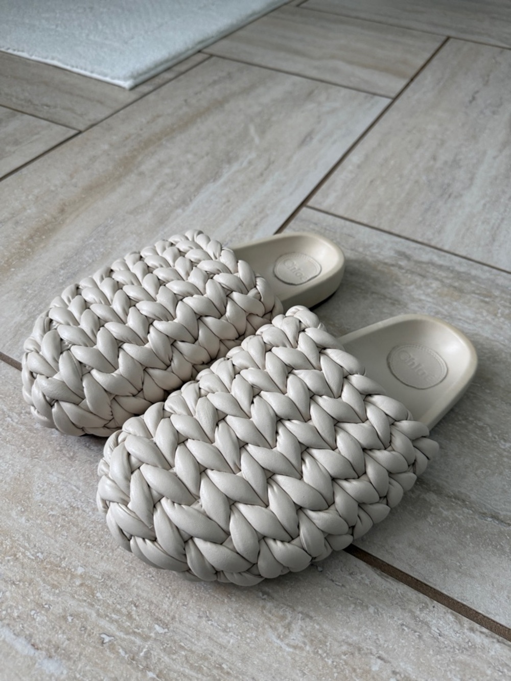 Chloe Kacey Braided Leather Clogs Mules 39